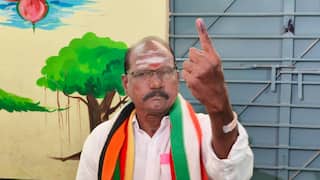 Vikravandi bypoll 2024 : விக்கிரவாண்டி இடைத்தேர்தல்: வாக்களித்தார்  பாமக வேட்பாளர் சி.அன்புமணி