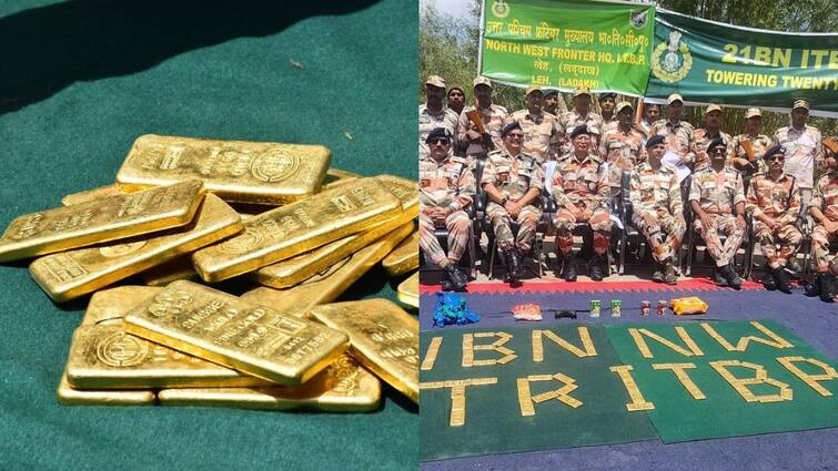 108 kg of smuggled gold seized near Indo China border in Ladakh 2 arrested Ladakh: భారత్ చైనా సరిహద్దు వద్ద భారీగా గోల్డ్ స్మగ్లింగ్‌, 108 కిలోల బంగారం సీజ్