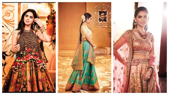 Isha Ambani is redefining sister-of-the-groom fashion as her brother Anant Ambani's wedding day approaches. Here are her three latest looks from wedding festivities.