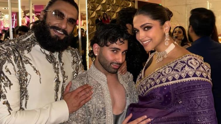 Orry Does A Signature Pose With Deepika Padukone Baby Bump & Ranveer Singh Is Bulked Up Fans love the new look but dont get ranveer  look Orry Poses With Deepika Padukone's Baby Bump At Ambani Bash; Fans Ask If Ranveer Singh's Bulked Up Look 'AI Generated'