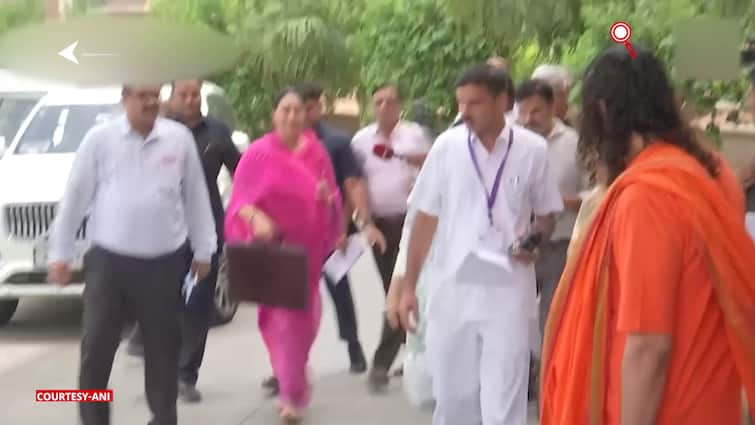 Rajasthan Deputy CM Diya Kumari arrives at assembly to present state budget