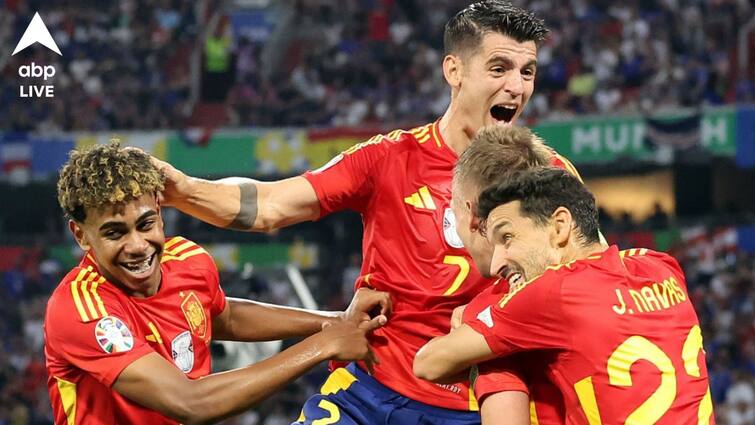 Euro Cup 2024 Spain won against France to enter the final Lamine Yamal scores brilliant goal Spain vs France: ফ্রান্সের বিরুদ্ধে পিছিয়ে পড়েও দুরন্ত প্রত্যাবর্তন, ৪ মিনিটে ২ গোল করে ইউরো ফাইনালে স্পেন