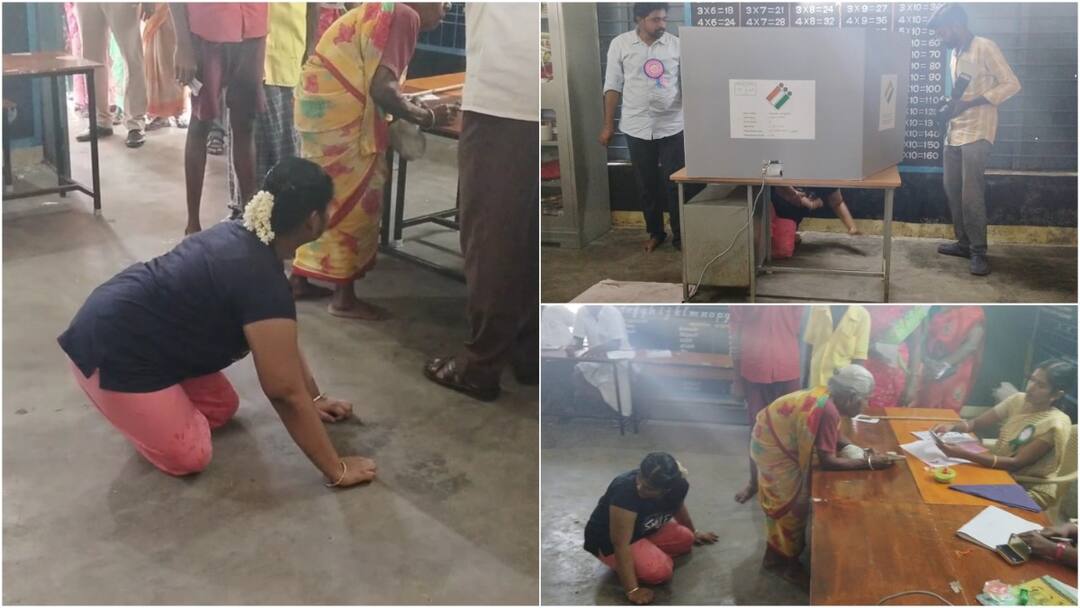 விக்கிரவாண்டி இடைத்தேர்தல்; அடிப்படை வசதிகள் இல்லாமல் அவதியடைந்த மாற்றுத்திறனாளி பெண்