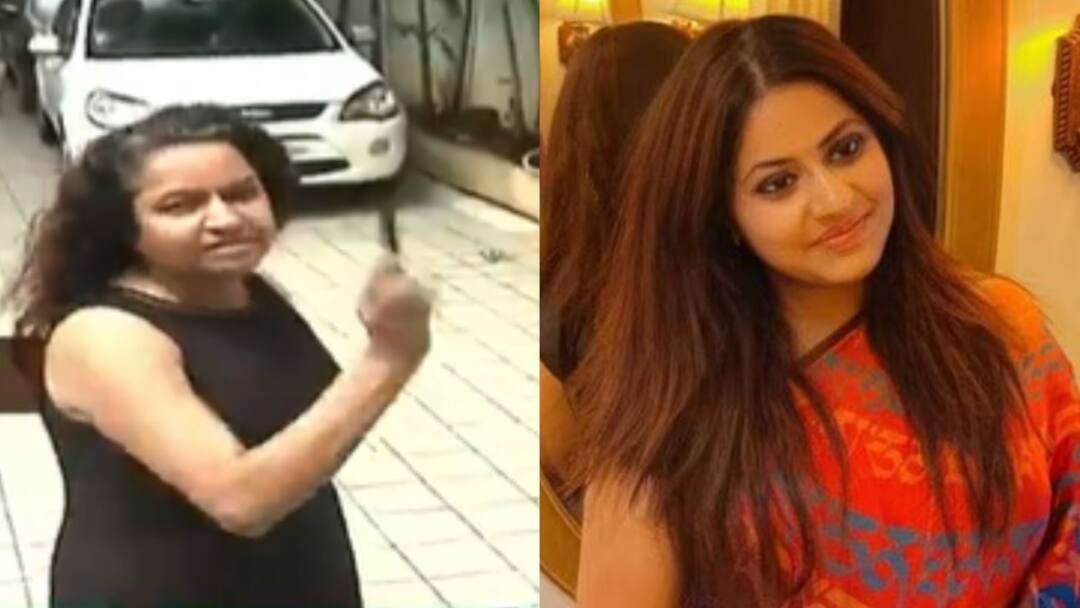 Puja Khedkar Argues With Police At Her Home video Puja Khedkar's Mother Argues With Police At Her Home: WATCH