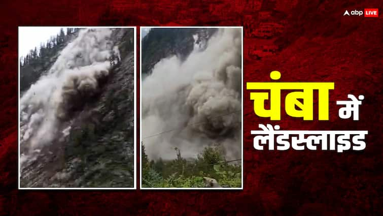 Chamba landslide occurs due to rain enroute manimahesh Chamba Landslide: हिमाचल में आफत बना मानसून, मणिमहेश्वर जाने वाले रास्ते में भारी लैंडस्लाइड, सामने आई भयावह तस्वीर