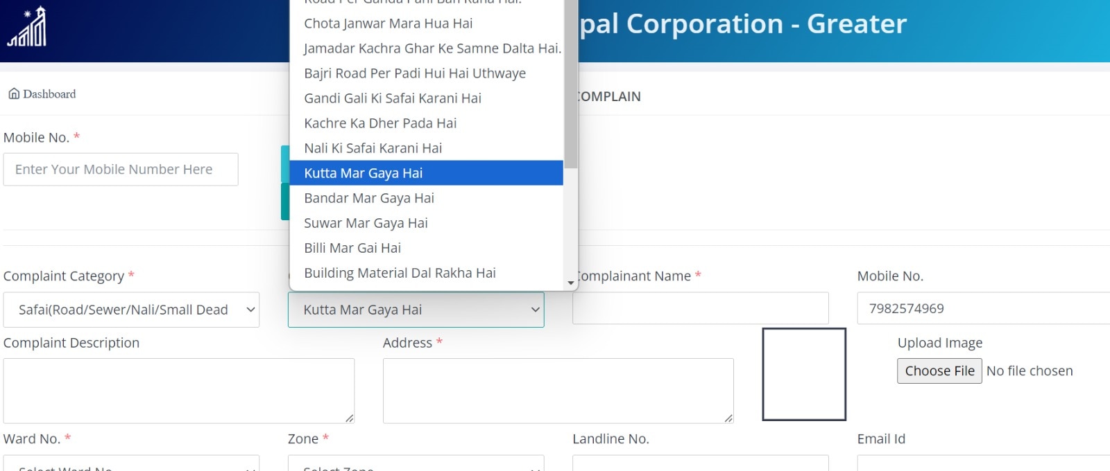 Kutta Mar Gaya Hai': Netizens Amused By Jaipur Civic Body's Use Of Hindi Presets For Complaint Registration