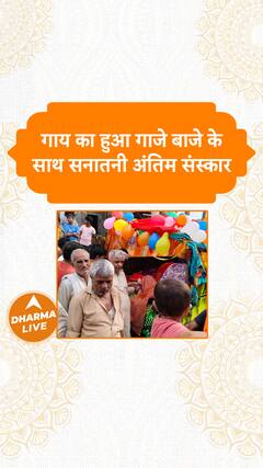 गाय का हुआ गाजे बाजे के साथ सनातनी अंतिम संस्कार Dharma Live