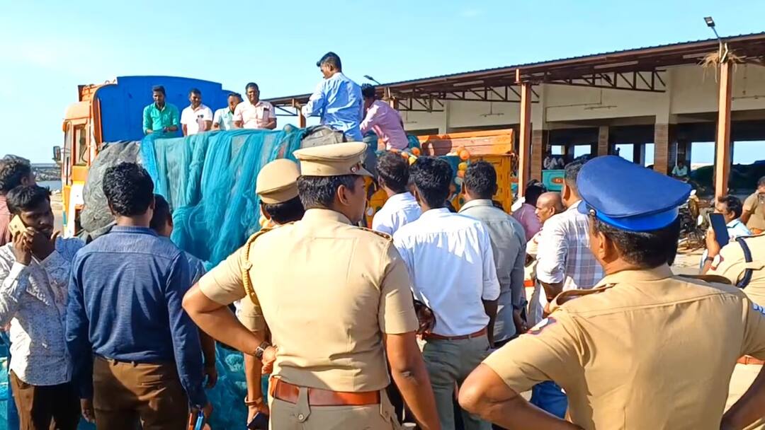 பூம்புகாரில் மீன்பிடி வலைகளை பறிமுதல் செய்த மீன்வளத்துறை அதிகாரிகள் - காரணம் இதுதான்