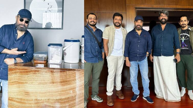 Actor Joju George Meets Kamal Haasan Receives Carriers Of Love From Thug Life Co-Star Kamal Haasan : இந்தியன் 2 படக்குழுவுக்கு விருந்து சமைத்து அனுப்பிய தக் லைஃப் நடிகர்! குஷியான கமல்