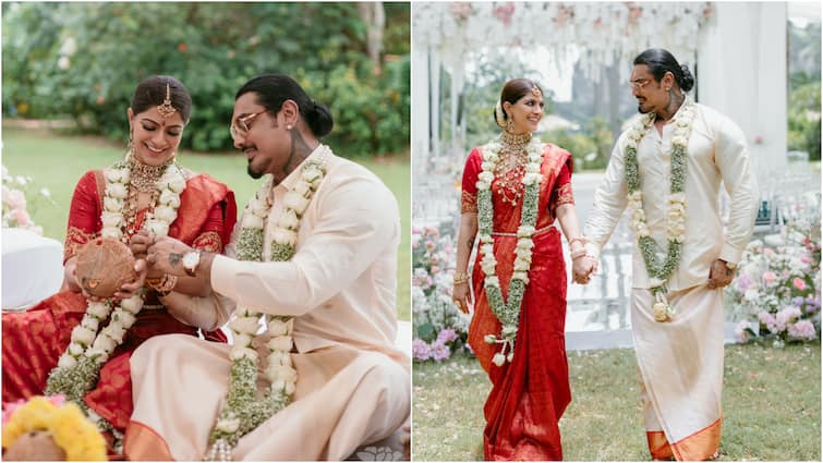 Varalaxmi Sarathkumar Tie Knot With Nicholai Sachdev in Thailand Wedding Pics Goes Viral Varalaxmi Sarathkumar: పెళ్లి చేసుకున్న నటి వరలక్ష్మి శరత్‌ కుమార్‌ - బయటకు వచ్చిన వెడ్డింగ్‌ పిక్స్, ఫోటోలు వైరల్‌