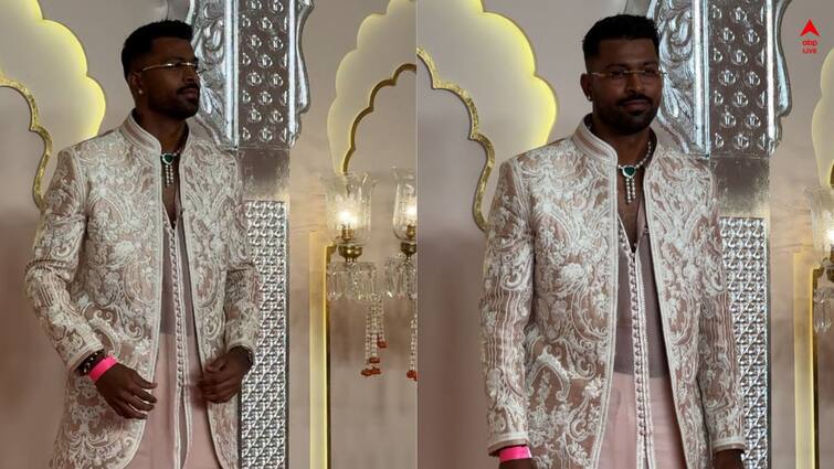 Hardik Pandya attends Anant Radhika Wedding alone as divorce rumors with Natasa Stankovic grows Hardik at Anant Radhika Wedding: তুঙ্গে বিবাহবিচ্ছেদের জল্পনা, অনন্ত-রাধিকার বিয়েতে একাই হাজির