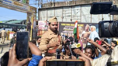 actor cool suresh comes in indian 2 costume in horse viral video Indian 2 - Cool Suresh: இந்தியன் தாத்தா கெட் அப்பில் குதிரையில் படம் பார்க்க வந்த கூல் சுரேஷ்.. வைரல் வீடியோ!