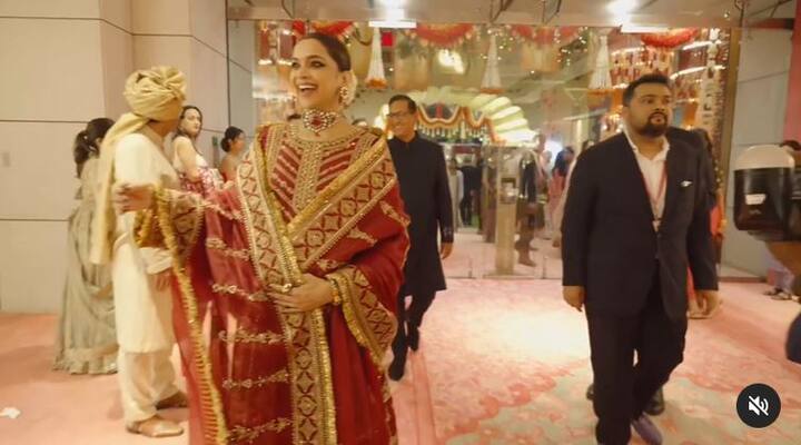 Mom to be Deepika Padukone looks beautiful in red.