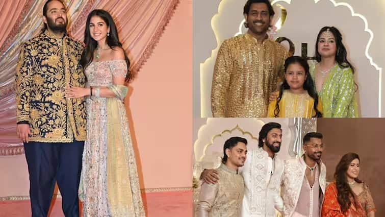 cricketers anant ambani radhika merchant wedding jio centre ધોની હાર્દિકથી લઈને ઈશાન કિશન સુધી, જાણો કેટલા ક્રિકેટરોએ અનંત રાધિકાના લગ્નમાં હાજરી આપી