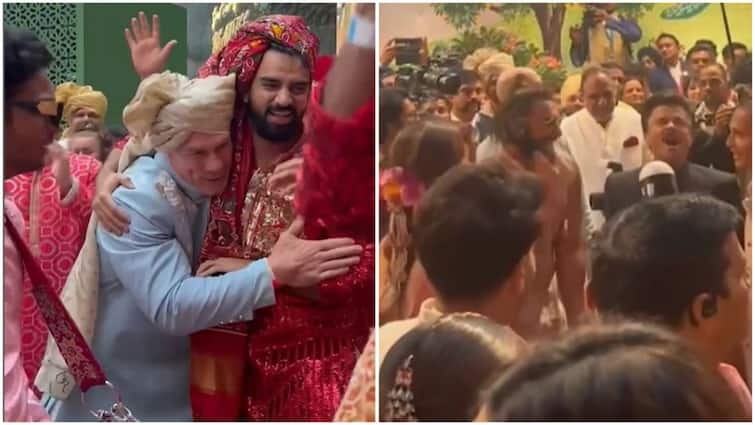 John Cena To Ranveer Singh And Anil Kapoor Baraatis Groove To Dhol Beats At Anant Ambani Radhika Merchant Wedding See Video John Cena To Ranveer Singh And Anil Kapoor, Baraatis Groove To Dhol Beats At Anant-Radhika's Wedding, WATCH