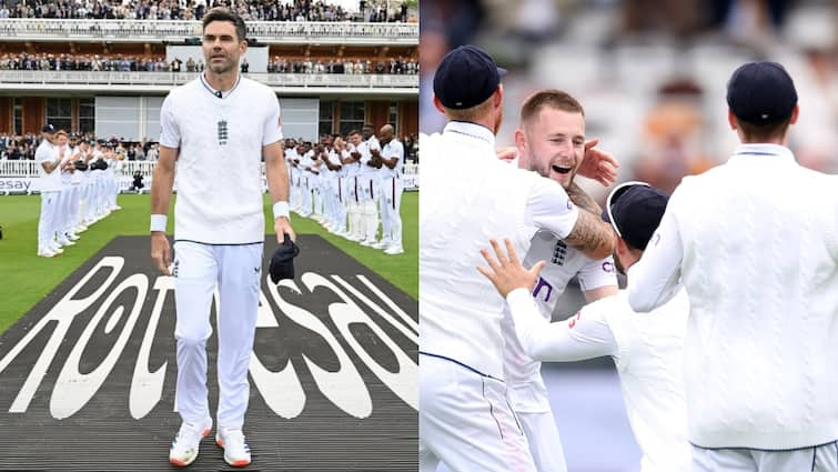 gus atkinson took 12 wickets test debut but did not get hero tag because james anderson retirement england vs west indies ENG vs WI: डेब्यू में 12 विकेट, फिर भी नहीं बन पाया हीरो; जेम्स एंडरसन ने साथी प्लेयर से ऐसे छीनी खुशी