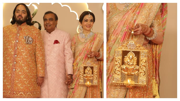 Nita Ambani Arrives At Anant Ambani's Wedding Venue Holding A Traditional Lamp, Know All About It Nita Ambani Arrives At Anant Ambani's Wedding Venue Holding A Traditional Lamp, Know All About It