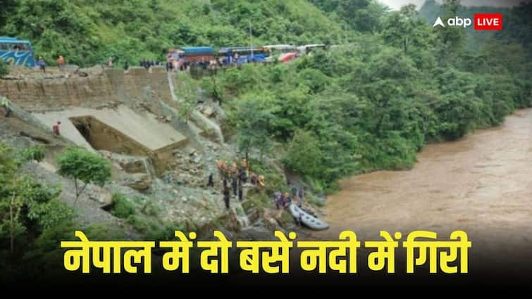 Bus accident in Nepal Two buses fell into Trishul river after landslide 7 Indians died and more than 50 missing Nepal Bus Accident: नेपाल में बड़ा हादसा: भूस्खलन के बाद दो बसें नदी में गिरी, 7 भारतीयों की मौत, 50 से अधिक लापता