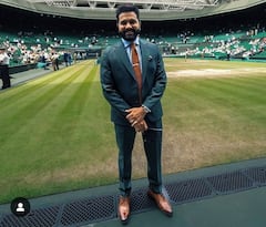 Rohit Sharma : रोहित शर्माचा थेट विम्बल्डनच्या कोर्टवर जलवा, हिटमॅनचीच सर्वत्र चर्चा, रॉयल लूक पाहिला का?