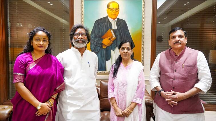 Jharkhand CM Hemant Soren Calls On Sunita Kejriwal, Discusses ‘Misuse’ Of Central Companies