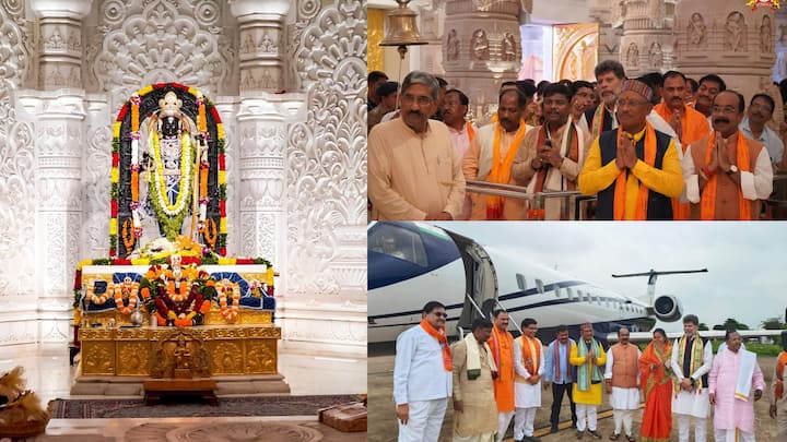 CM Vishnu Deo Sai Visit Ram Mandir: सीएम विष्णु देव साय और मंत्रिमंडल ने अयोध्या में रामलला के दर्शन किए. उन्होंने रामलला को उपहार दिए, पूजा की और प्रदेश के कल्याण के लिए कामना की.