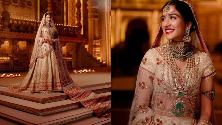 anant ambani radhika merchant wedding radhika merchants wedding designer dress speciality Radhika Merchant Wedding Dress: పెళ్లి దుస్తుల్లో యువరాణిలా మెరిసిన రాధికా మర్చంట్- ఈ డ్రెస్ స్పెషాలిటీ ఏంటో తెలుసా?