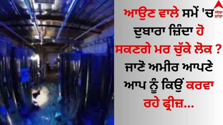 Rich people are freezing themselves to stay healthy forever know behind the cryopreservation Technique People Freezing Themselves: ਆਉਣ ਵਾਲੇ ਸਮੇਂ 'ਚ ਦੁਬਾਰਾ ਜ਼ਿੰਦਾ ਹੋ ਸਕਣਗੇ ਮਰ ਚੁੱਕੇ ਲੋਕ ? ਜਾਣੋ ਅਮੀਰ ਆਪਣੇ ਆਪ ਨੂੰ ਕਿਉਂ ਕਰਵਾ ਰਹੇ ਫ੍ਰੀਜ਼