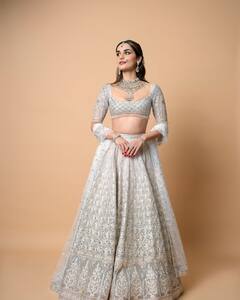 Manushi Chillar Wears A Nath With Her Silver Lehenga For Anant-Radhika's Wedding; SEE PICS