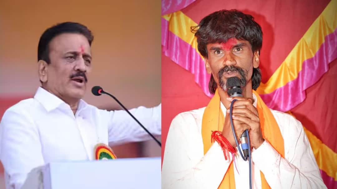 Manoj Jarange on Girish Mahajan : मला आणखी एक डाव टाकूद्या, गिरीश महाजनला बेल्ट लावायला वेळ मिळणार नाही : मनोज जरांगे Manoj Jarange on Girish Mahajan Let me throw one more innings, Girish Mahajan won't get time to belt Manoj Jarange say Marathi News Manoj Jarange on Girish Mahajan : मला आणखी एक डाव टाकूद्या, गिरीश महाजनला बेल्ट लावायला वेळ मिळणार नाही : मनोज जरांगे