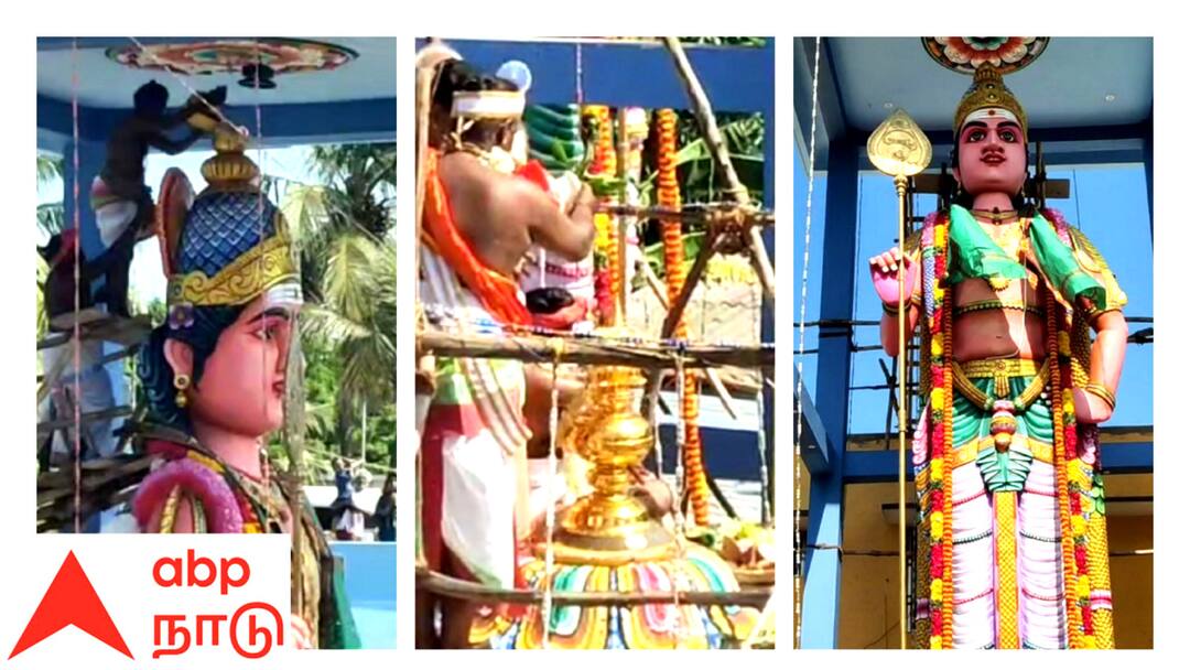 Abp Kovil Ula : 33 அடியில் அமைக்கப்பட்டுள்ள பிரம்மாண்ட முருகன் சிலை - மெய்சிலிர்க்க தரிசனம் செய்த பக்தர்கள்