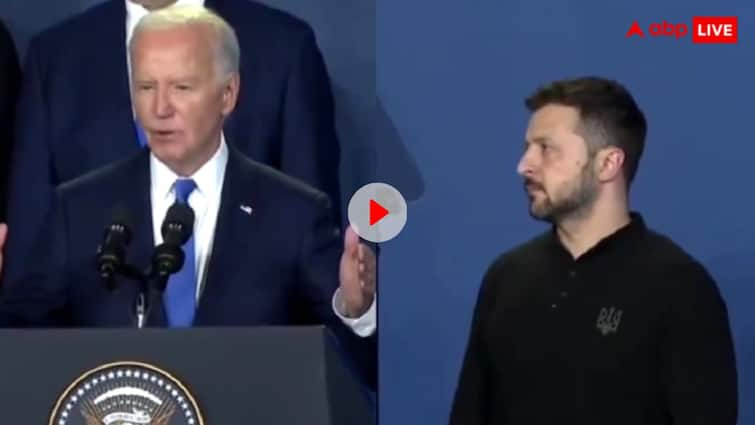 Joe Biden tongue slipped at NATO summit and Zelensky got nervous video goes viral अमेरिकी राष्ट्रपति की फिसली जबान, घबरा गए जेलेंस्की, जानिए क्या कह गए बाइडेन, वीडियो हो रहा वायरल