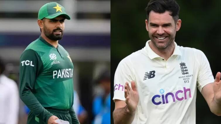 babar azam trolled for james anderson retirement message called swing as cutter later edited instagram post 'इसे कुछ नहीं आता...', खराब इंग्लिश के कारण बाबर का उड़ा मजाक; जेम्स एंडरसन की रिटायरमेंट पर दे दिया उल्टा बयान