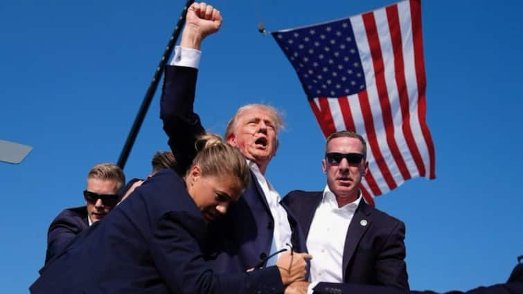 United states donald trump assassination attempt injured but fine shooter dead US: Trump Says He’s Injured But 'Fine' After Surviving Assassination Bid, Calls For Unity & Determination