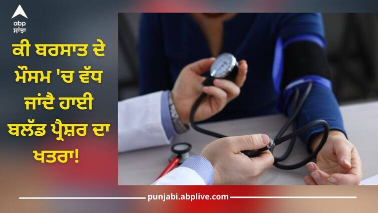 High Blood Pressure in Monsoon : high bp problems in monsoon know prevention health news Blood Pressure: ਕੀ ਬਰਸਾਤ ਦੇ ਮੌਸਮ 'ਚ ਵੱਧ ਜਾਂਦੈ ਹਾਈ ਬਲੱਡ ਪ੍ਰੈਸ਼ਰ ਦਾ ਖਤਰਾ! ਜਾਣੋ ਕਿਹੜੀਆਂ ਗਲਤੀਆਂ ਕਰਨ ਤੋਂ ਬਚਣਾ ਚਾਹੀਦਾ