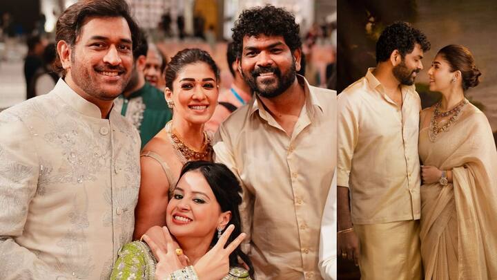 Nayanthara and Vignesh Shivan pose with MS Dhoni : అనంత్ అంబానీ పెళ్లికి హాజరైన నయనతార దంపతులు.. ధోనితో ఓ ఫోటో దిగారు. ఈ ఫోటో గురించి నయన్, విక్కీ ఎమోషనల్ పోస్ట్​ పెట్టారు.