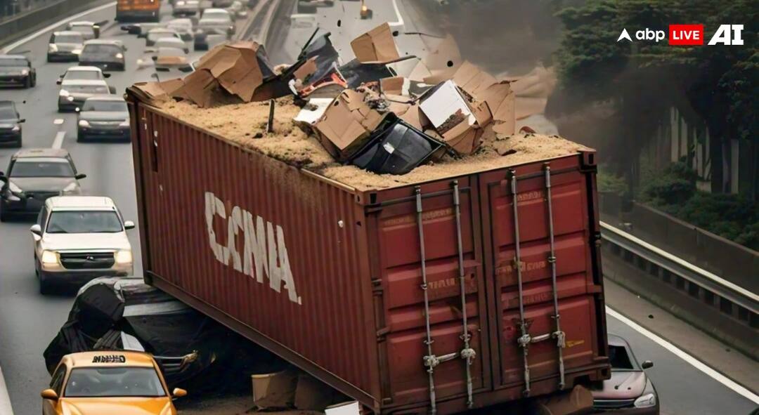 Nashik Mumbai Highway Accident Container Crashes with seven cars many people injured  नासिक-मुंबई हाईवे पर दर्दनाक हादसा, कंटेनर ने 7 गाड़ियों को किया चकनाचूर, 15 लोग घायल