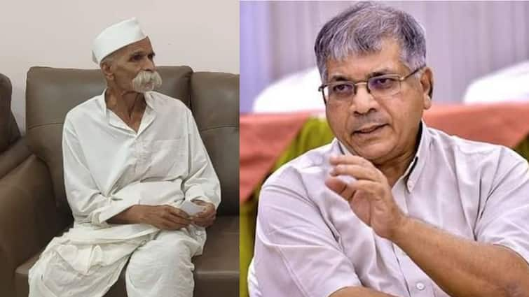 Prakash Ambedkar on Vishalgad Violence While Sambhaji Raje was protesting the holders of Sambhaji Bhide the government should investigate and find the rioters Maharashtra Politics Marathi News Prakash Ambedkar on Vishalgad Violence : संभाजीराजेंच्या आंदोलनावेळी संभाजी भिडेंच्या धारकऱ्यांनी धुडगूस घातला, सरकारने चौकशी करुन दंगलखोरांचा शोध घ्यावा, प्रकाश आंबेडकरांची मागणी