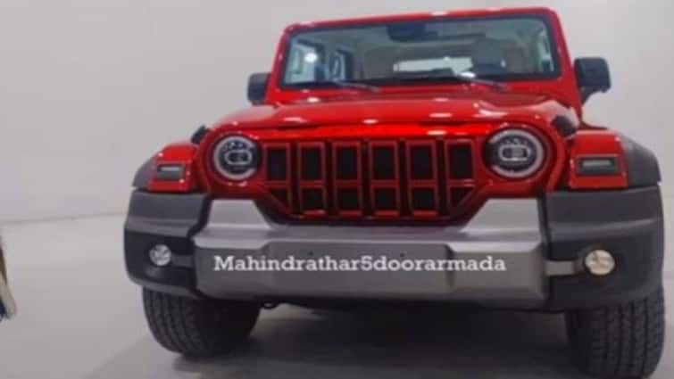 Mahindra Thar Armada 5-Door Gets A Different Look From 3-Door Ahead Of August 15 Launch Mahindra Thar Armada 5-Door: புது லுக்கில் அசத்தும் தார் அர்மாடா 5 டோர் - நெருங்கும் வெளியிடு, கசிந்த புகைப்படங்கள்..