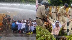 भोपाल में नीट पेपर लीक को लेकर कांग्रेस का प्रदर्शन, पुलिस ने किया वाटर कैनन का इस्तेमाल