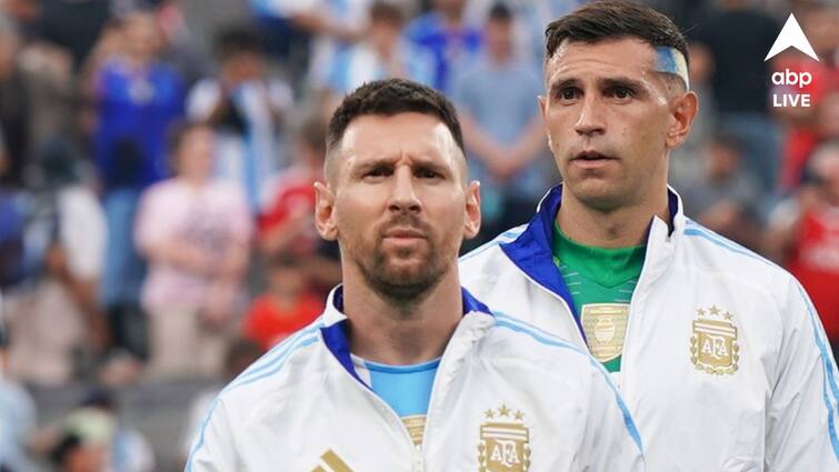 Argentina vs Colombia Copa America Final 2024 Lionel Messi breaks down in tears after leaving the field injured Lionel Messi: কান্নায় ভেঙে পড়লেন মেসি, মাঠ ছাড়তে হল ম্যাচ শেষ হওয়ার আগেই