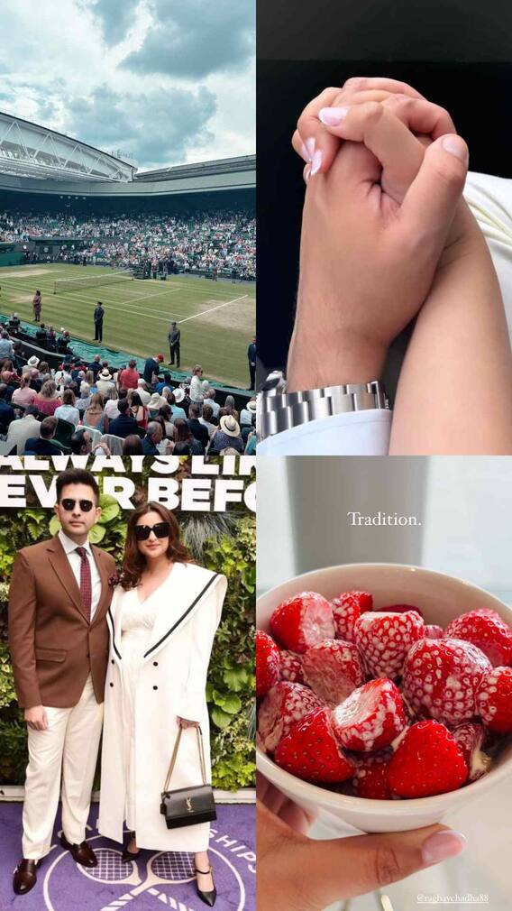 परिणीति चोपड़ा ने हाथों में हाथ डाले पति राघव संग एंजॉय किया विंबलडन 2024 का फाइनल