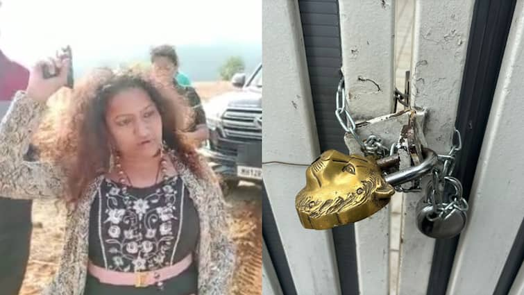 IAS Pooja manorama Khedkar pune house lock after police notice maharashtra marathi news IAS Pooja Khedkar : खेडकर कुटुंबीयांच्या घराला भलंमोठं कुलूप, पोलिस येऊन गेल्यानंतर कुणी आणि कधी कुलूप लावलं? 