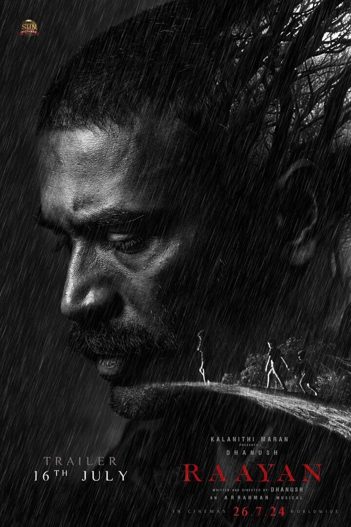 தனுஷின் 50 வது படமான ராயன் படத்தின் டிரெய்லர் நாளை வெளியாகும் என படக்குழு அறிவித்துள்ளது.