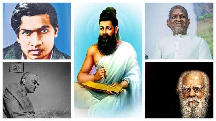 EV Ramasamy Periyar Ramanujan Thiruvalluvar Ilayaraja APJ Abdul Kalam Rajaji Tamilians admired by the world ராமசாமி முதல் ராமானுஜன் வரை.. உலகம் போற்றும் தமிழர்கள்!