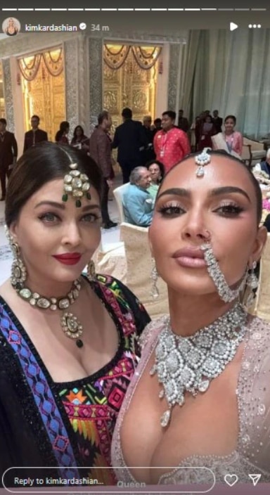 Anant-Radhika की शादी के दौरान इस्कॉन मंदिर पहुंच बहन संग Kim Kardashian ने की थी प्रार्थना और सेवा, तस्वीरें वायरल