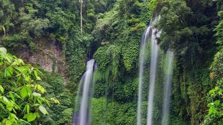 Sekumpul Waterfall: Widely considered the most beautiful on the island, offering a mesmerising view and a serene atmosphere. Known as Bali’s 7 Hidden Waterfalls, this site features seven distinct waterfalls, making it a truly enchanting destination. (Image source: Twitter/ Pesona Negeri)