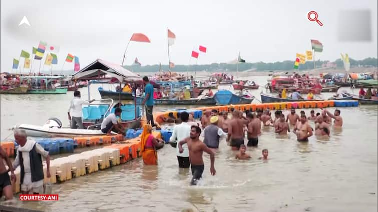 Devotees Takes Holy Bath At Prayagraj Sangam At Occasion Of Devshayani Ekadashi