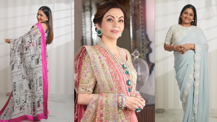 Professional Saree Draper Dolly Jain story draping cost net worth who earned dressing Nita Ambani in saree Dolly Jain: सास ने शादी से पहली रखी थी शर्त, उसे ही बनाया पेशा, आज हर रोज कमा लेती हैं लाखों