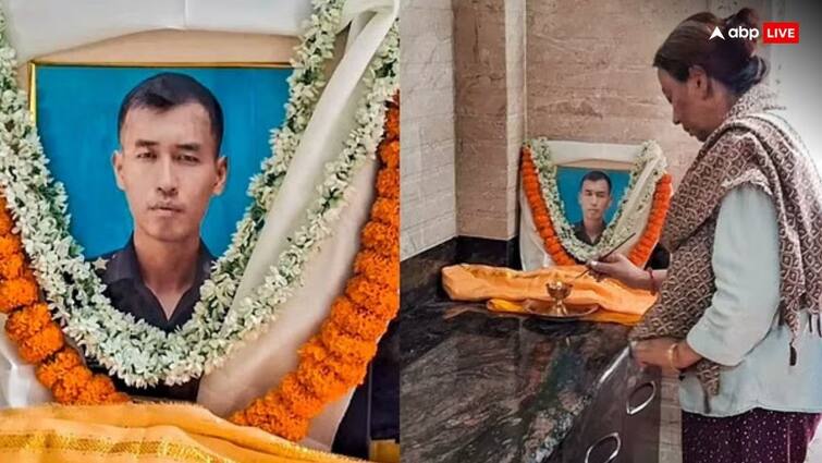 Jammu Kashmir Terror Attack Martyr captain brijesh thapa mother neelima thapa and father bhuvnesh thapa feeling proud on his son Doda Terror Attack: डोडा के शहीद कैप्टन थापा की मां को किस बात का दु:ख, कैमरे पर आंसू लिए बोलीं- मेरा बेटा था तो क्या...