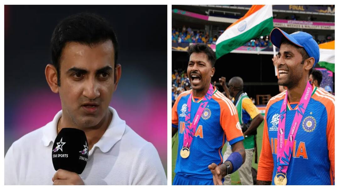 T20 Captain: இந்திய டி20 அணியின் புதிய கேப்டன்; பி.சி.சி.ஐ.யிடம் கம்பீர் கேட்டது சூர்யாவா? பாண்ட்யாவா? Gautam Gambhir's Message To BCCI Amid Hardik Pandya vs Suryakumar Yadav T20I Captaincy Race T20 Captain: இந்திய டி20 அணியின் புதிய கேப்டன்; பி.சி.சி.ஐ.யிடம் கம்பீர் கேட்டது சூர்யாவா? பாண்ட்யாவா?